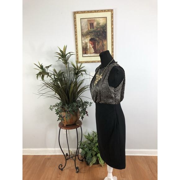 Zara Woman Dress SM Sheath Sleeveless Animal Print Mob Wife - Picture 6 of 9